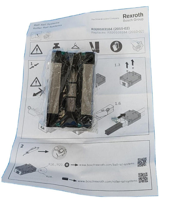 LOT OF 4 NIB REXROTH R16228942Y LINEAR RUNNER BLOCKS KWD-020-SNS-C0-N-1