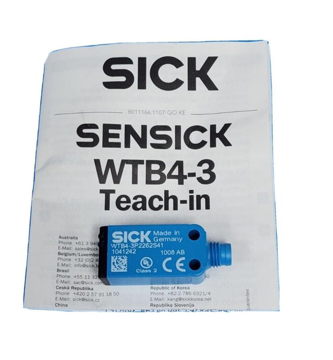 NIB SICK WTB4-3P2262S41 MINIATURE PHOTOELECTRIC SENSOR 1041242