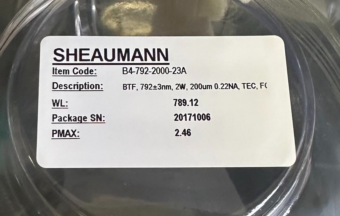 NEW SHEAUMANN B4-792-2000-23A / B4792200023A LASER DIODE BTF 792+3NM 2W 200UM