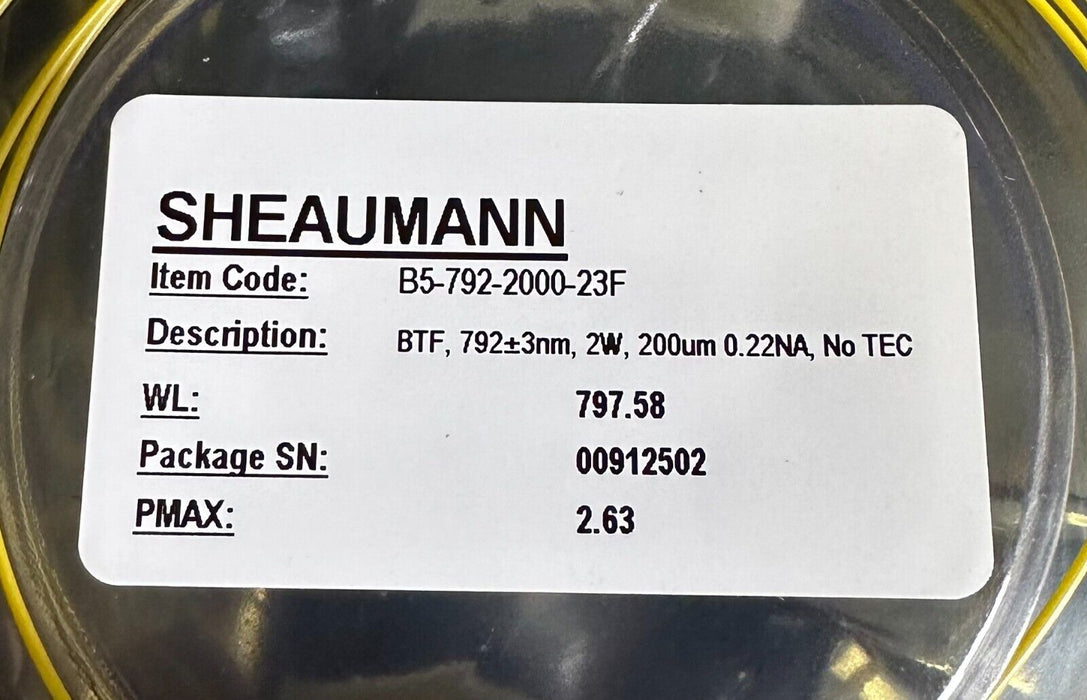 NEW SHEAUMANN B5-792-2000-23F / B5792200023F LASER DIODE BTF 792+3NM 2W 200UM