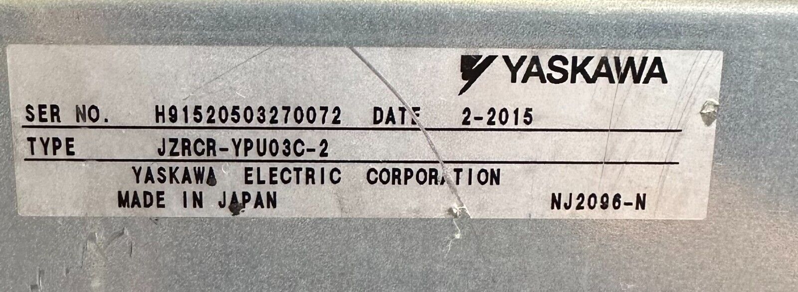 YASKAWA JZRCR-YPU03C-2 / JZRCRYPU03C2 RELAY SWITCH DRIVE DX100 POWER SUPPLY