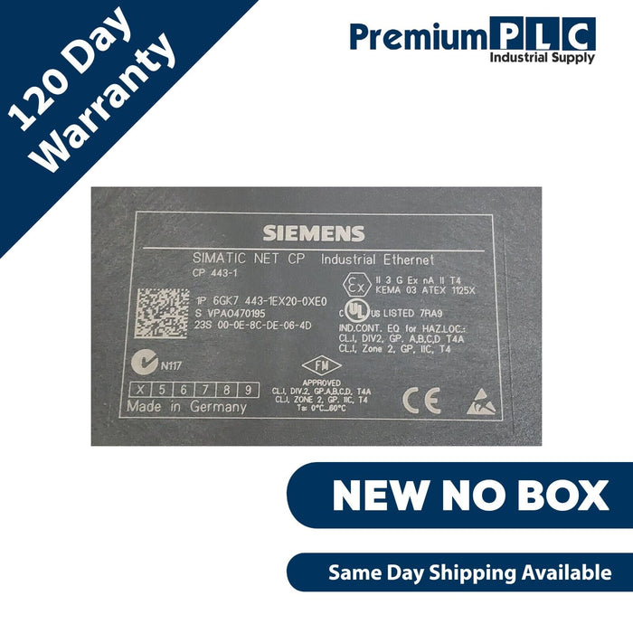 NEW SIEMENS 6GK7443-1EX20-0XE0 / 6GK7 443-1EX20-0XE0  SIMATIC NET CP 443-1