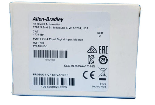 NIB ALLEN BRADLEY 1734-IB4 SER. D POINT I/O 4 POINT DIGITAL INPUT MODULE