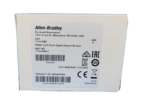 NIB ALLEN BRADLEY 1734-OB8 SER. C POINT I/O 8 POINT DIGITAL OUTPUT MODULE