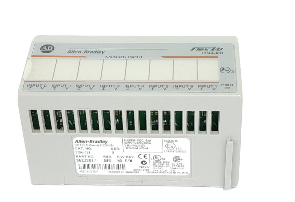 ALLEN BRADLEY 1794-IE8 SER. B FLEX 8 POINT ANALOG INPUT MODULE