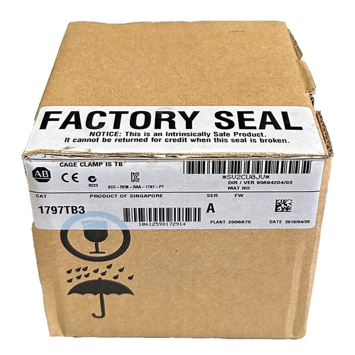 NEW ALLEN BRADLEY 1797-TB3 /A Flex Ex CAGE CLAMP IS TERMINAL BASE 1797TB3