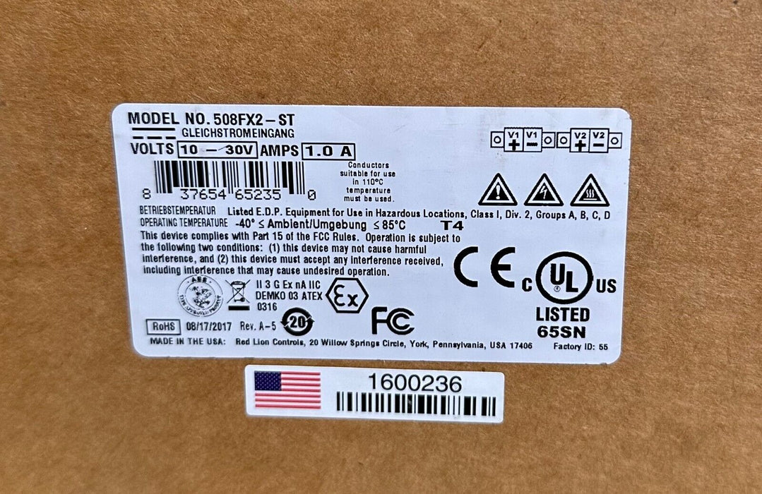 NEW N-TRON 508FX2-ST / 508FX2ST 6-PORT EtherNet 2-PORT FIBER UP 10-30V 508FX2