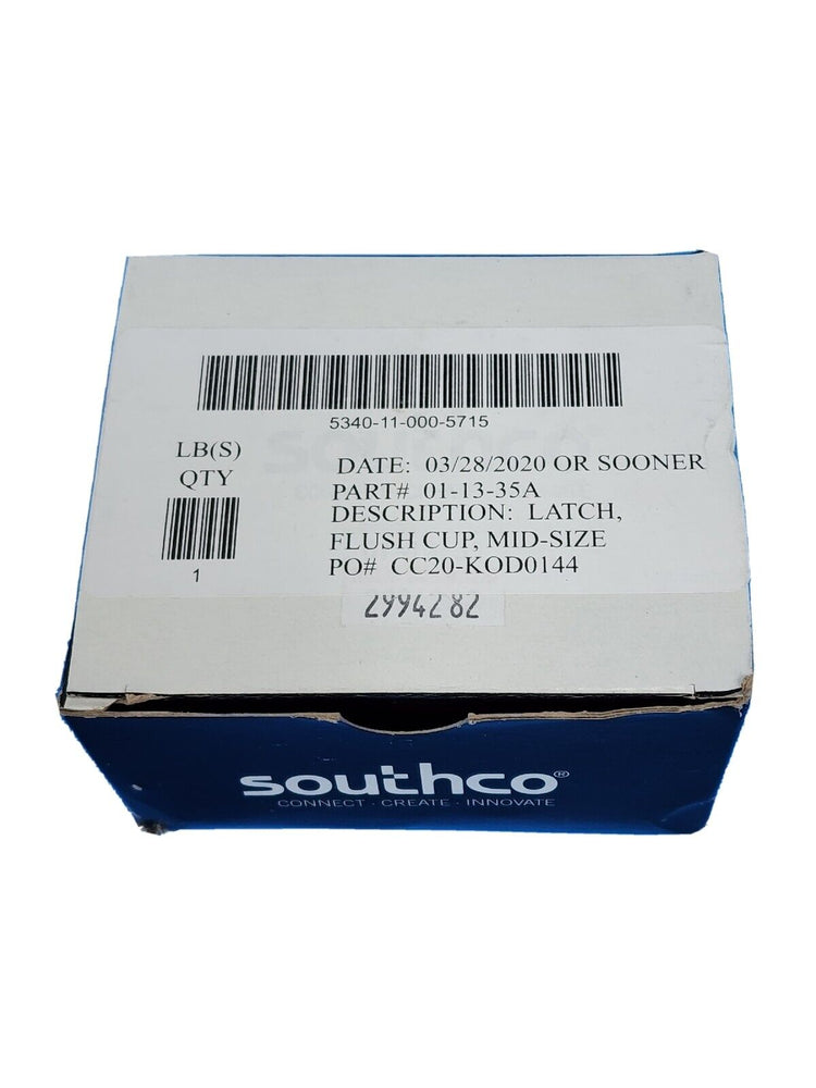 NIB SOUTHCO 01-13-35A FLUSH CUP, MID-SIZE LATCH SOUTHCO 01-13-35