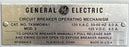 GENERAL ELECTRIC TKMMOMA1 CIRCUIT BREAKER OPERATING MECHANISM MOD. 3 50/60Hz
