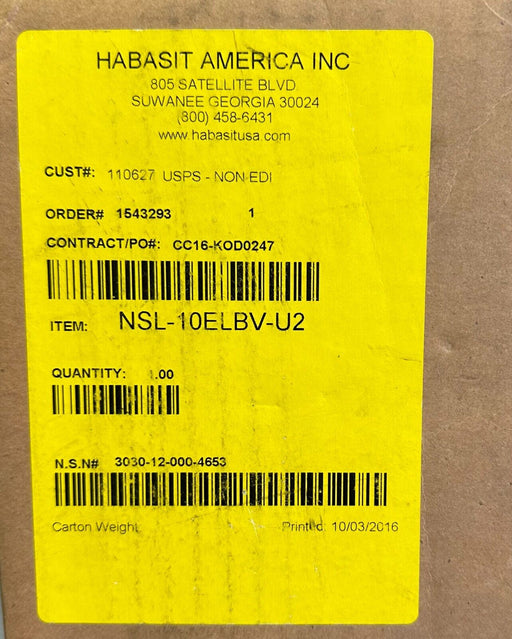 NEW HABASIT AMERICA NSL-10ELBV-U2 / NSL10ELBVU2 LIGHT CONVEYOR BELT PVC