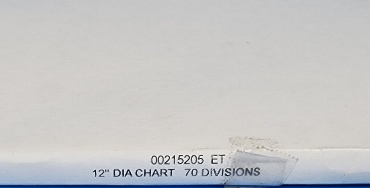 NEW PARTLOW 00215205 CIRCULAR CHARTS 12'' W/ 70 DIVISIONS 100 PER BOX
