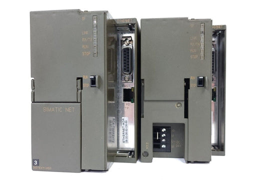 LOT OF 2 SIEMENS 6GK7343-1EX11-0XE0 SIMATIC NET CP ETHERNET MODULES