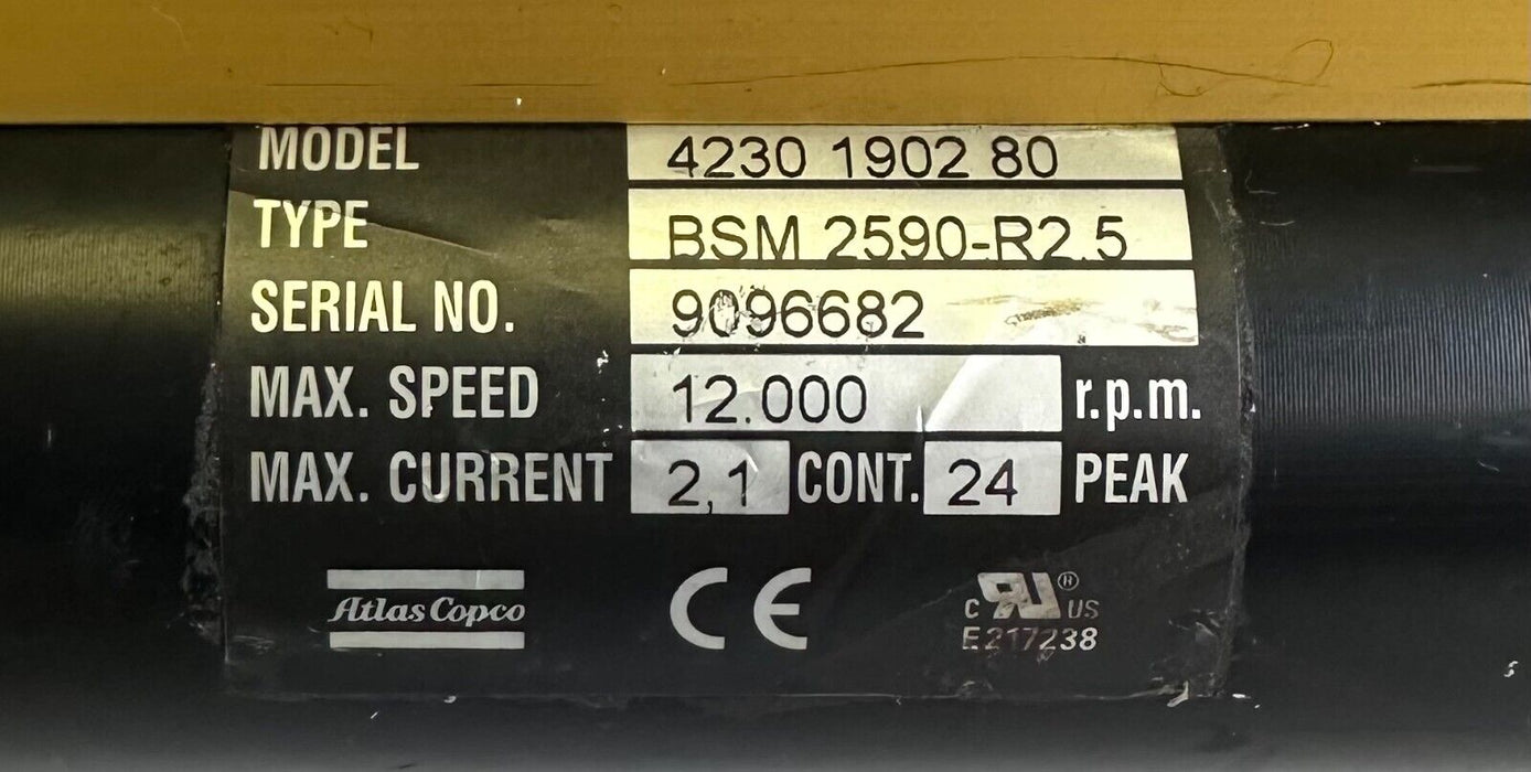 ATLAS COPCO 4230 1902 80 / BSM 2590-R2.5 ELECTRIC NUTRUNNER QMX50-9RT QXT 50-100