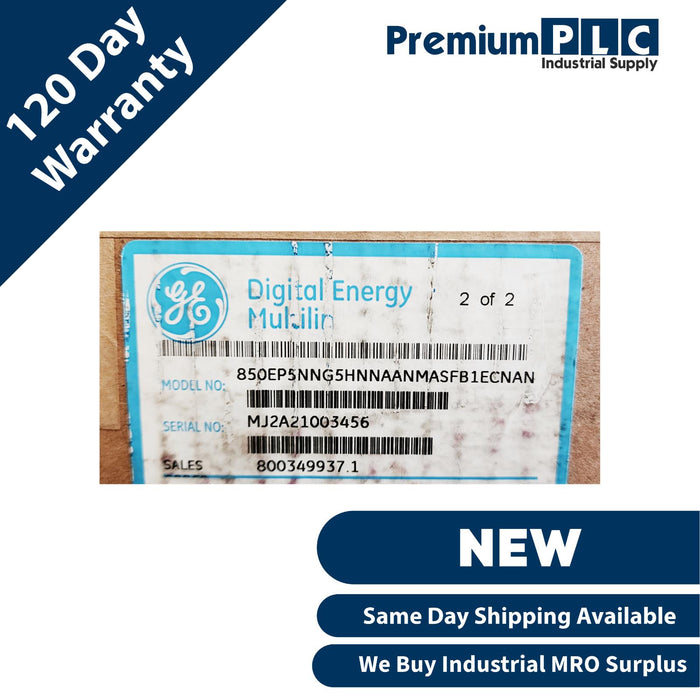 GE MULTILIN 850 FEEDER RELAY 850-E-P5-NN-G5-H-N-N-A-A-N-M-A-S-F-B-1E-C-N-A-N NEW