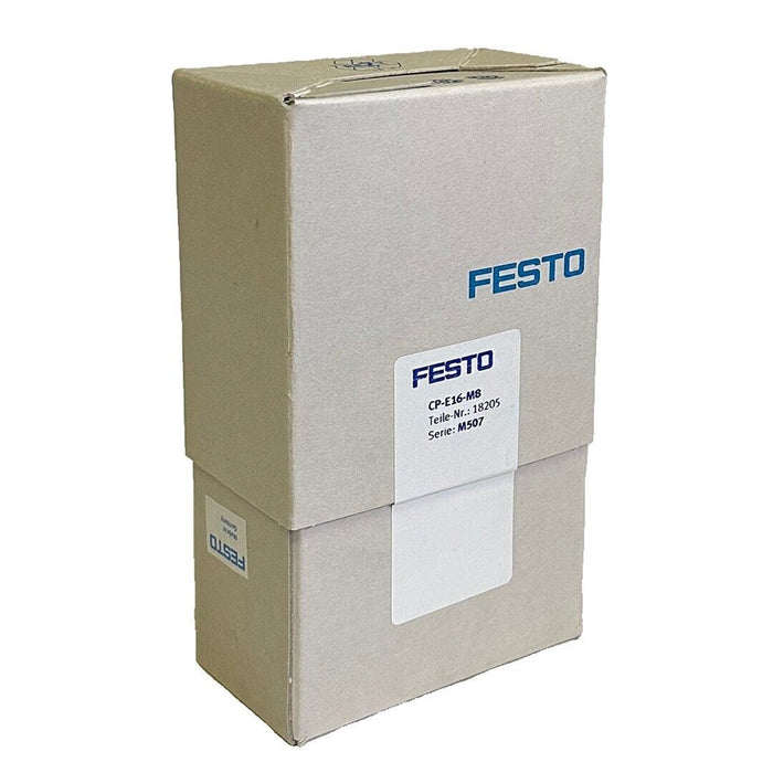 NEW SEALED FESTO CP-E16-M8 / CPE16M8 INPUT MODULE 16-INPUTS 24Vdc 18205 M507