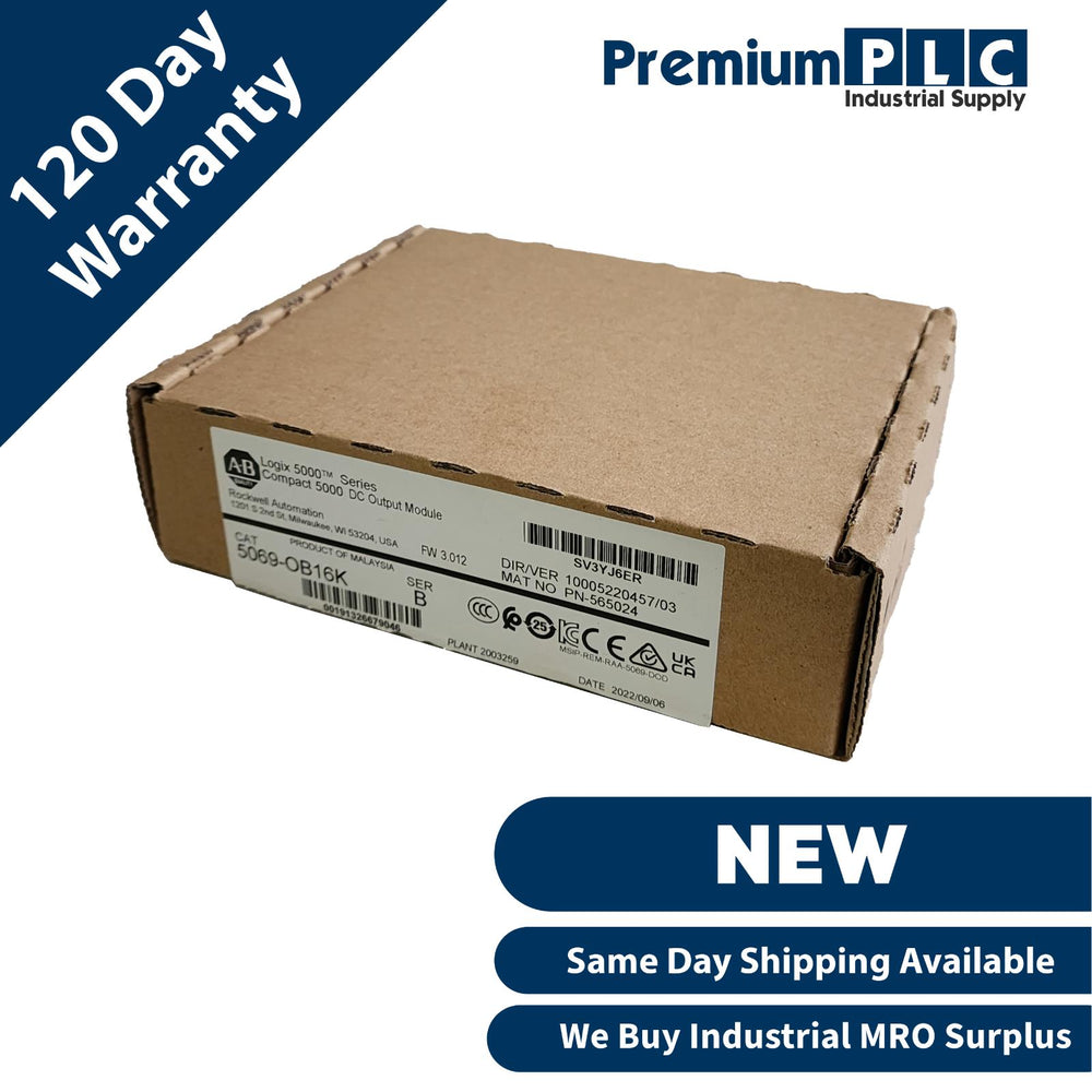 Allen Bradley 5069-OB16K /B Compact 5000 I/O DC Output Module 16-CH 24VDC NSMP