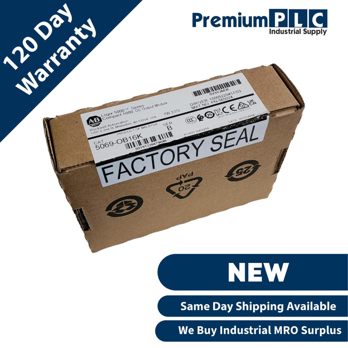 Allen Bradley 5069-OB16K /B Compact 5000 I/O DC Output Module 16-CH 24VDC NSMP