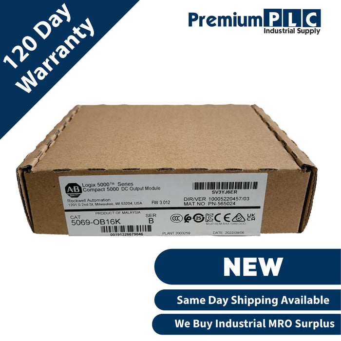 Allen Bradley 5069-OB16K /B Compact 5000 I/O DC Output Module 16-CH 24VDC NSMP