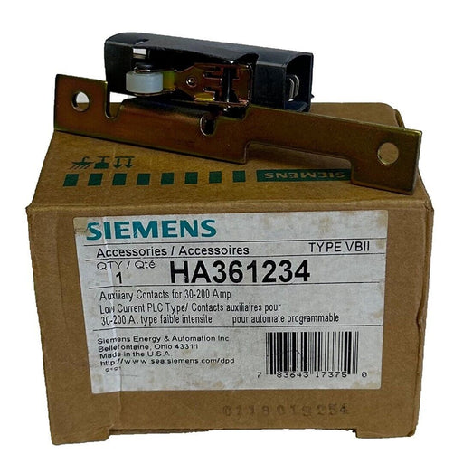 NEW SIEMENS HA361234 AUXILIARY CONTACTS FOR 30-200A LOW CURRENT PLC TYPE VBII