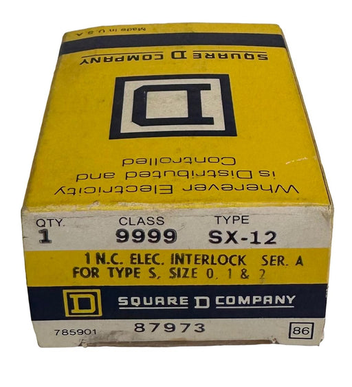 NEW SQUARE D 9999-SX-12 / 9999SX12 ELECTRICAL INTERLOCK SER.A 87973