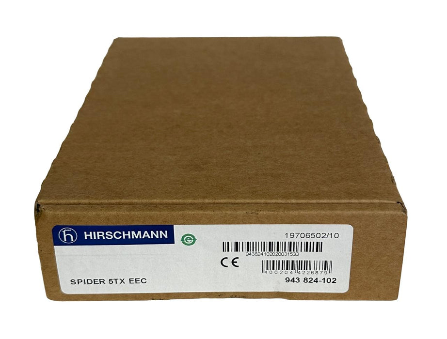 NEW HIRSCHMANN SPIDER 5TX EEC 5-PORT EtherNet SWITCH 943 824-102 / 943824102