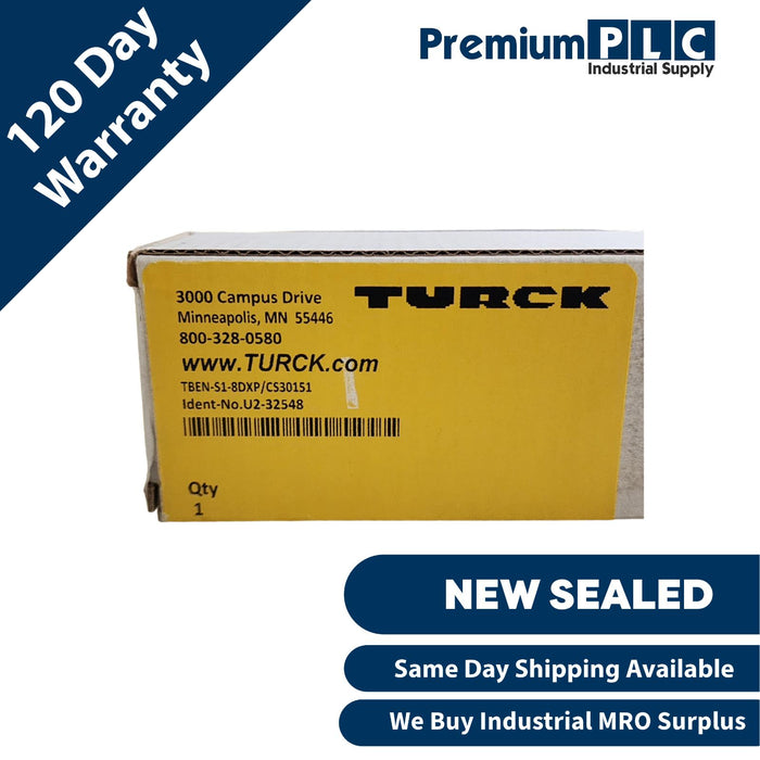 NEW TURCK TBEN-S1-8DXP/CS30151 ENET COMPACT MULTIPROTOCOL I/O MODULE U2-32548