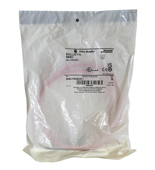 NEW ALLEN BRADLEY 889D-F8NBDM-1 /B QD CORDSET DC MICRO STRAIGHT 1M 889DF8NBDM1