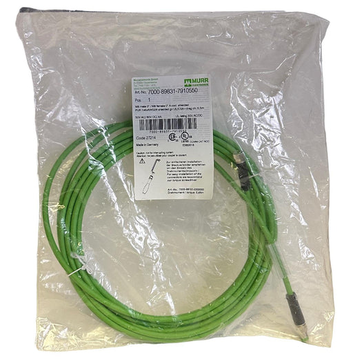 NEW MURR 7000-89831-7910550 / 7000-99101-0000000 M8 MALE M8 FEMALE CABLE 27214