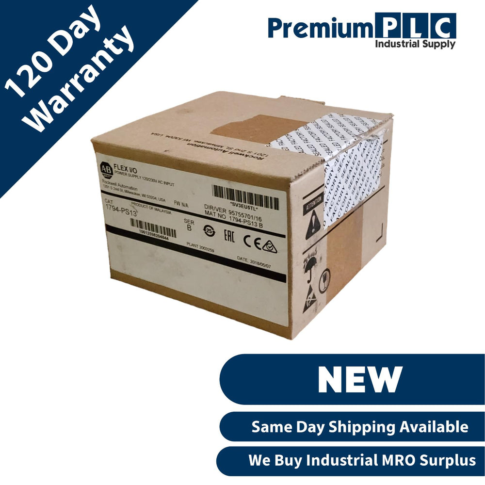 NEW ALLEN BRADLEY 1794-PS13 /B REV. B01 FLEX I/O POWER SUPPLY MODULE 1794PS13