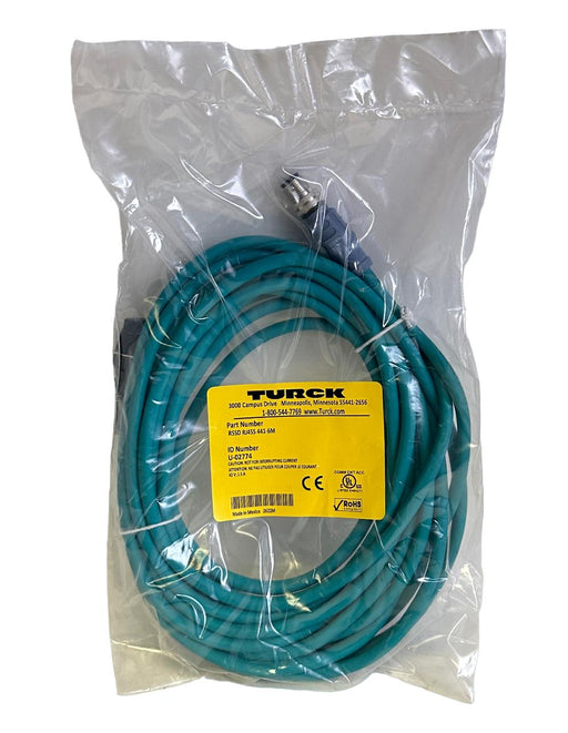 NEW TURCK RSSD RJ45S 441-6M / RSSDRJ45S4416M M12 EtherNet 6M CORDSET U-02774