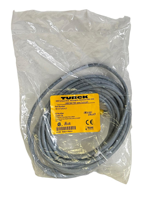 NEW TURCK RK 4.5T-6-RS 4.5T / RK45T6RS45T M12 EURO 6M CORDSET U2297-76 / U229776