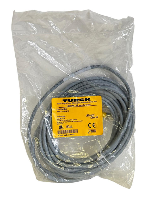 NEW TURCK RK 4.5T-6-RS 4.5T / RK45T6RS45T M12 EURO 6M CORDSET U2297-76 / U229776
