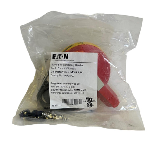 NEW EATON SHR0N4X SIZE 0 SELECTOR ROTARY HANDLE FOR A,B,C FRAMES RED/YELLOW 4,4X