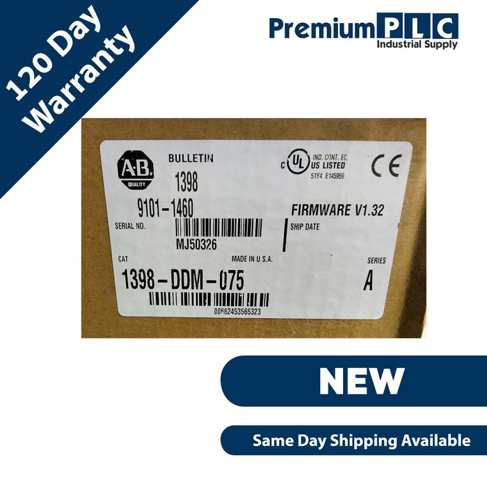 NEW ALLEN BRADLEY 1398-DDM-075 /A ULTRA 200 SERVO DRIVE 9101-1460 F/W V1.32