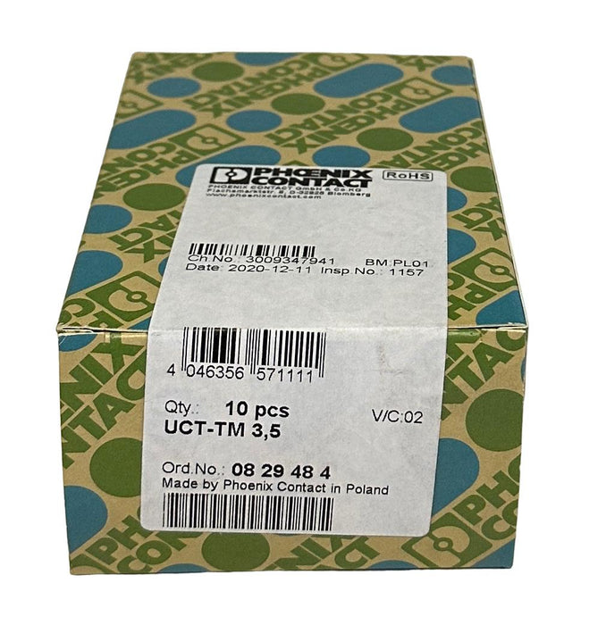 10 SEALED PHOENIX CONTACT UCT-TM 3,5 / UCTTM35 WHITE MARKERS 08 29 48 4 0829484
