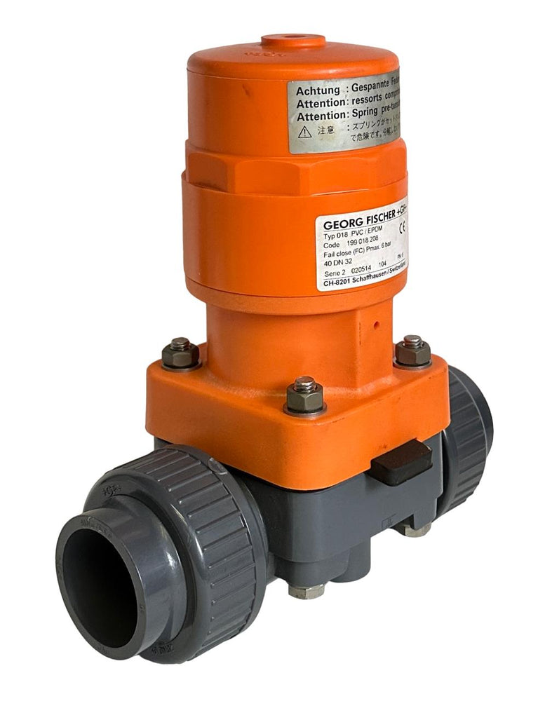 NEW GEORG FISCHER 018-PVC/EPDM / 018PVCEPDM DIAPHRAGM VALVE W/ PILOT CH-8201