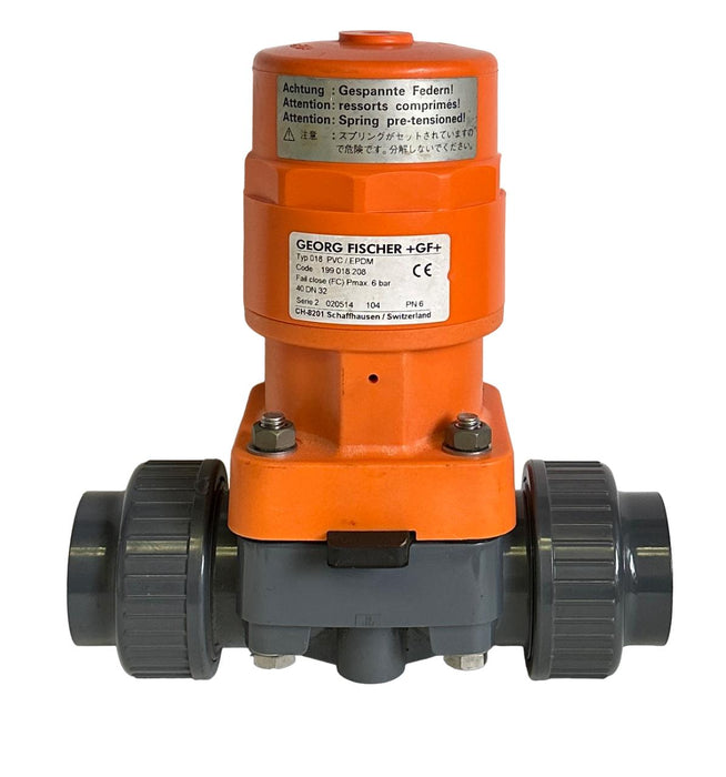 NEW GEORG FISCHER 018-PVC/EPDM / 018PVCEPDM DIAPHRAGM VALVE W/ PILOT CH-8201