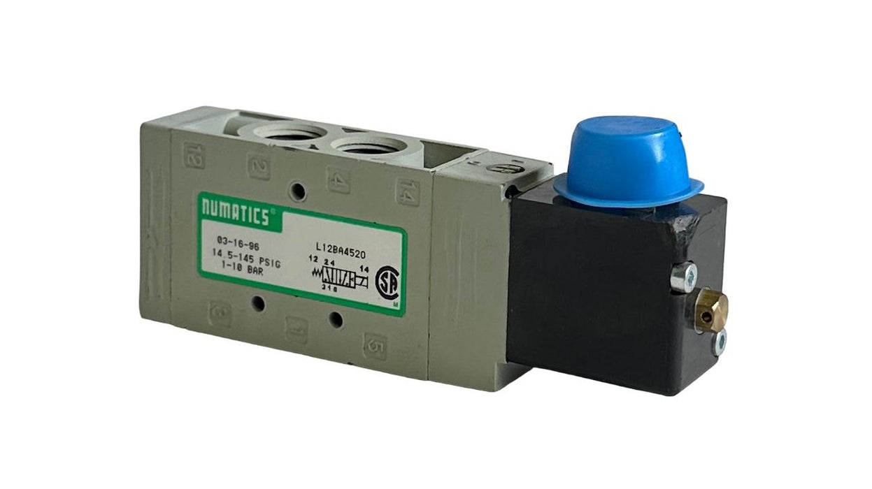 NEW NUMATICS L12BA452O / L12BA4520 SOLENOID VALVE 5-WAY 1-10BAR 237-569B COIL