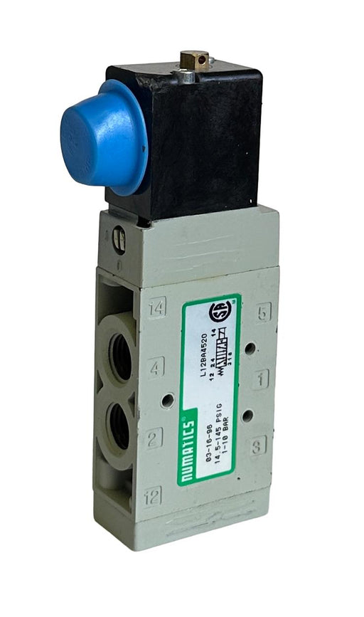NEW NUMATICS L12BA452O / L12BA4520 SOLENOID VALVE 5-WAY 1-10BAR 237-569B COIL