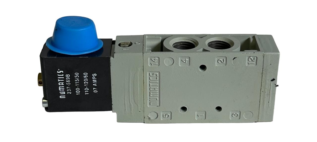 NEW NUMATICS L12BA452O / L12BA4520 SOLENOID VALVE 5-WAY 1-10BAR 237-569B COIL
