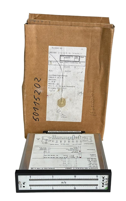NEW GOSSEN-METRAWATT GMBH DINALOG ff 144 x 36 110-240V DUAL BAR MEASURING UNIT
