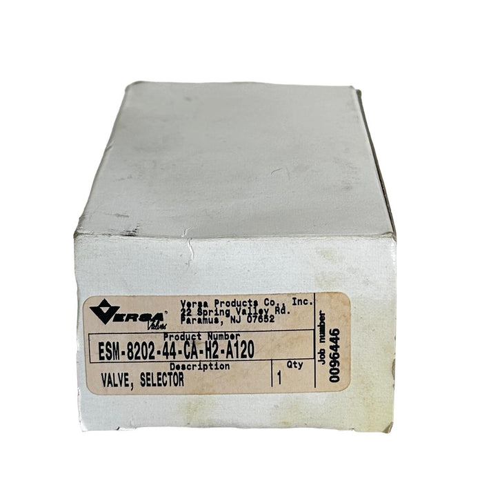 NEW VERSA VALVES ESM-8202-44-CA-H2-A120 / ESM820244CAH2A120 SOLENOID VALVE 120V