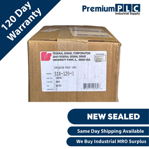 NEW FEDERAL SIGNAL 31X-120-3 / 31X1203 EXPLOSION PROOF HORN SER. C 120VAC GRAY