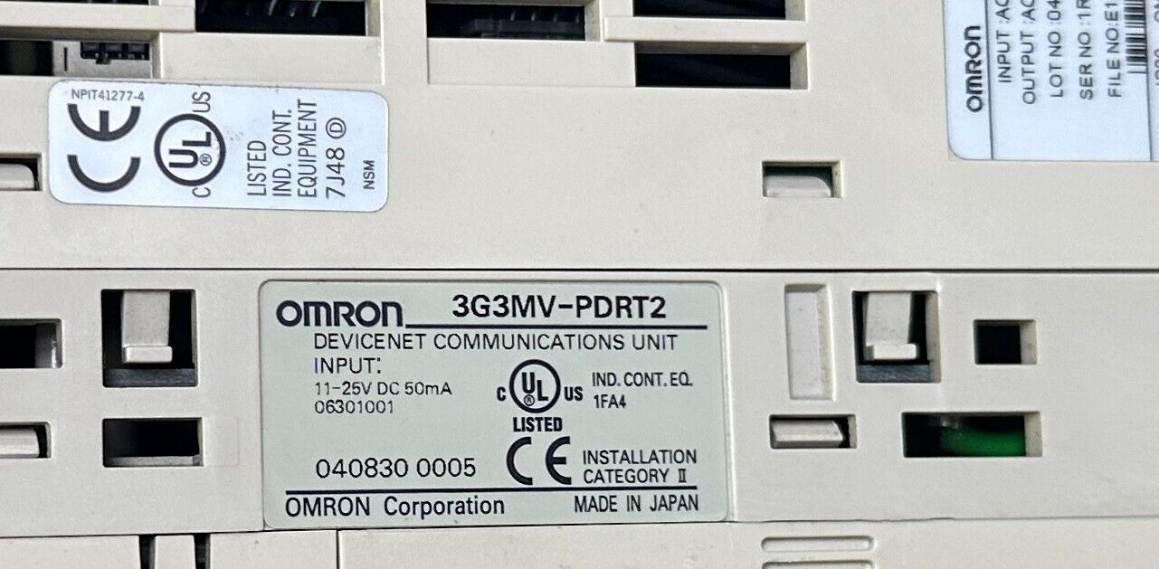 OMRON 3G3MV-A4075 / 3G3MVA4075 INVERTER DRIVE 7.5kW/10HP 380-460V 3G3MV-PDRT2