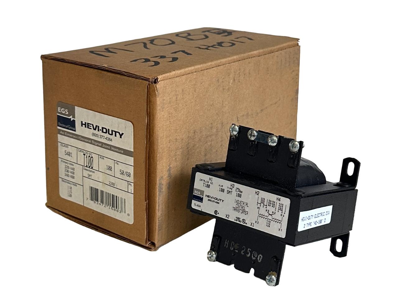 NEW EMERSON EGS T100 / SMT 180 INDUSTRIAL TRANSFORMER 1PH .100KVA 220-480V