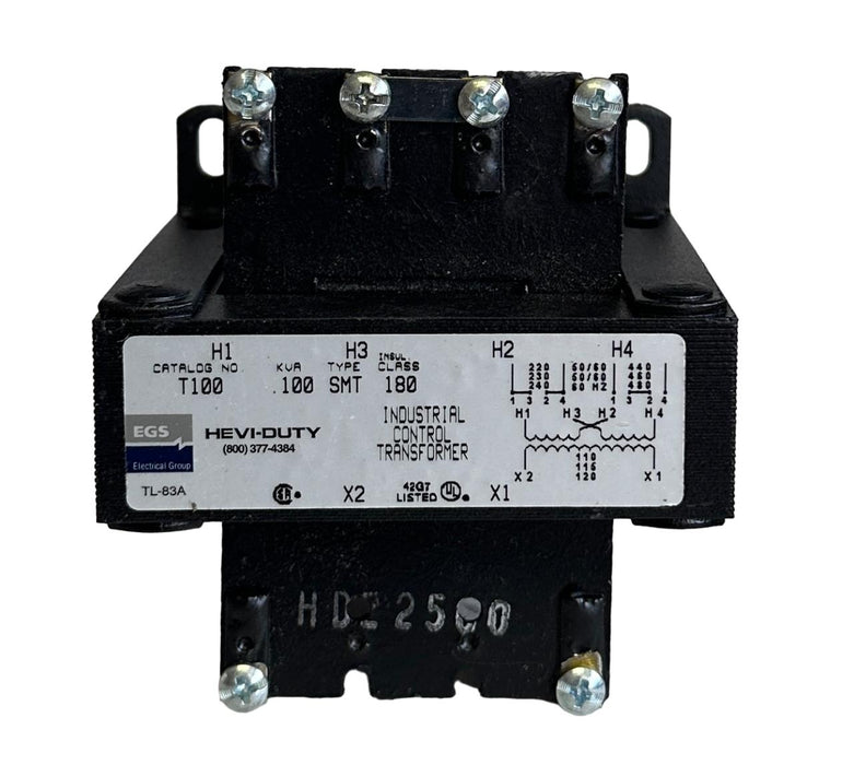 NEW EMERSON EGS T100 / SMT 180 INDUSTRIAL TRANSFORMER 1PH .100KVA 220-480V