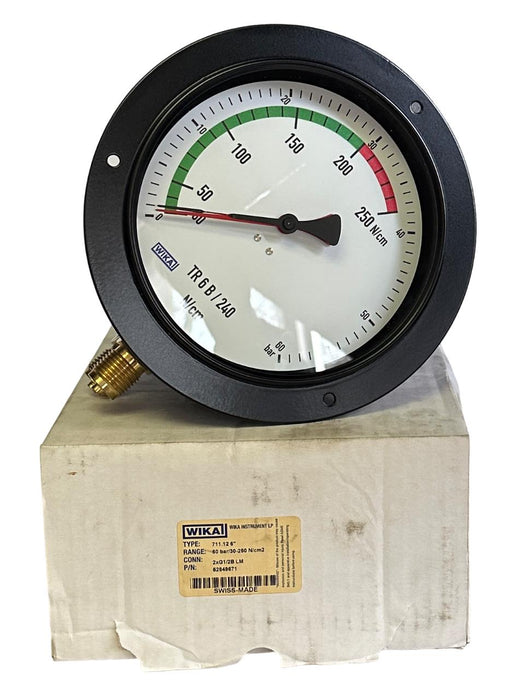 NEW WIKA 52849671 N/cm GAUGE TR 6 B / 240 711.12 6'' 60BAR / 30-250N/cm2 2xG1/2B