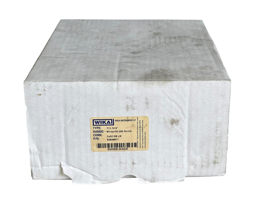 NEW WIKA 52849671 N/cm GAUGE TR 6 B / 240 711.12 6'' 60BAR / 30-250N/cm2 2xG1/2B