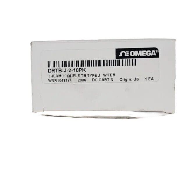 LOT OF 3 NIB OMEGA DRTB-J-2-10PK THERMOCOUPLES TB TYPE J W/FEM