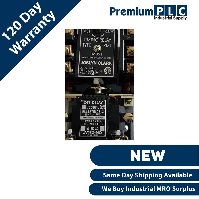 NEW JOSLYN CLARK 713UPDG-76 PMT PNEUMATIC TIMING RELAY 713UPDG76 COIL 120V